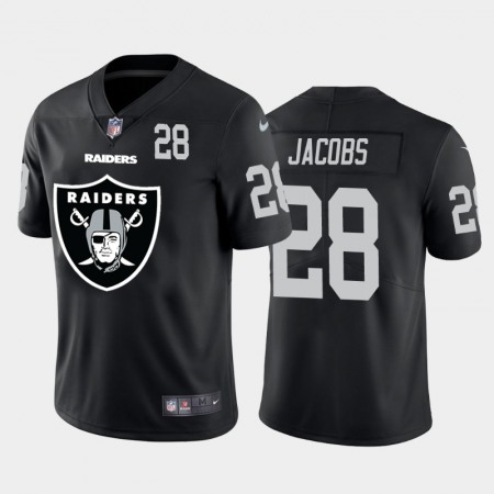 Las Vegas Raiders #28 Josh Jacobs Black Men's Nike Big Team Logo Player Vapor Limited NFL Jersey
