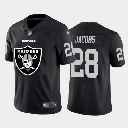 Las Vegas Raiders #28 Josh Jacobs Black Men's Nike Big Team Logo Vapor Limited NFL Jersey