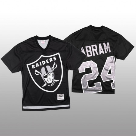 NFL Las Vegas Raiders #24 Johnathan Abram Black Men's Mitchell & Nell Big Face Fashion Limited NFL Jersey