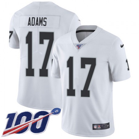 Nike Raiders #17 Davante Adams White Men's Stitched NFL 100th Season Vapor Limited Jersey