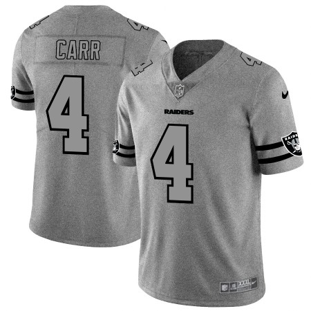 Las Vegas Raiders #4 Derek Carr Men's Nike Gray Gridiron II Vapor Untouchable Limited NFL Jersey