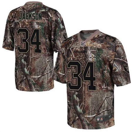 Nike Raiders #34 Bo Jackson Camo Men's Stitched NFL Realtree Elite Jersey