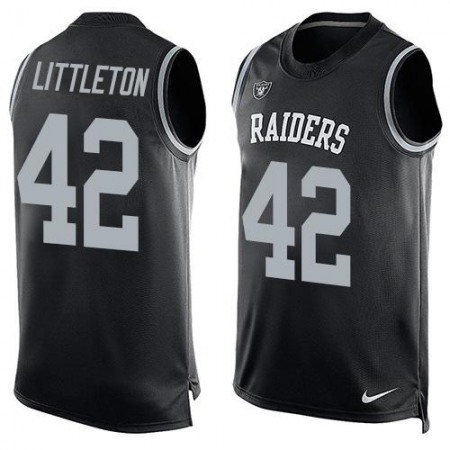 Nike Raiders #42 Cory Littleton Black Team Color Men's Stitched NFL Limited Tank Top Jersey