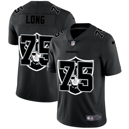 Las Vegas Raiders #75 Howie Long Men's Nike Team Logo Dual Overlap Limited NFL Jersey Black