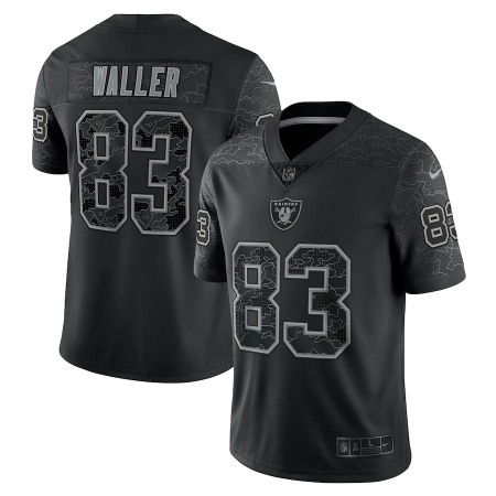 Las Vegas Raiders #83 Darren Waller Black Men's Nike NFL Black Reflective Limited Jersey