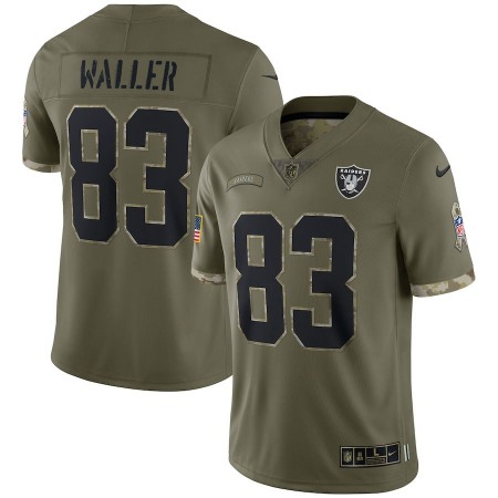 Las Vegas Raiders #83 Darren Waller Nike Men's 2022 Salute To Service Limited Jersey - Olive