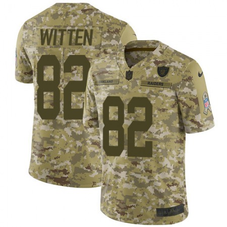 Nike Raiders #82 Jason Witten Camo Men's Stitched NFL Limited 2018 Salute To Service Jersey
