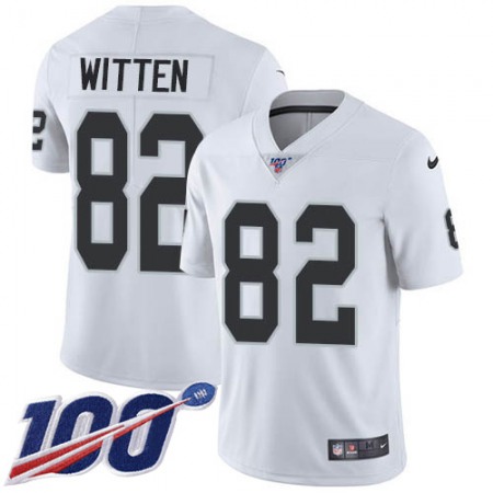 Nike Raiders #82 Jason Witten White Men's Stitched NFL 100th Season Vapor Untouchable Limited Jersey