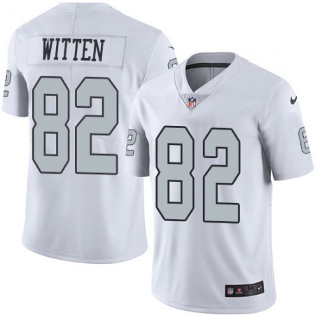 Nike Raiders #82 Jason Witten White Men's Stitched NFL Limited Rush Jersey