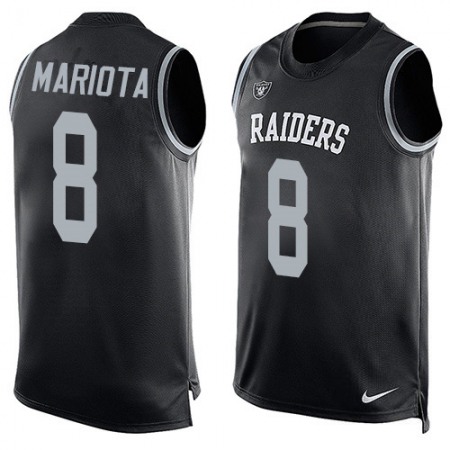 Nike Raiders #8 Marcus Mariota Black Team Color Men's Stitched NFL Limited Tank Top Jersey