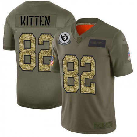 Raiders #82 Jason Witten Men's Nike 2019 Olive Camo Salute To Service Limited NFL Jersey