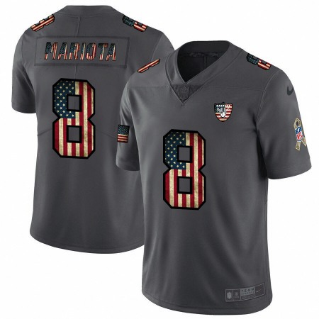 Raiders #8 Marcus Mariota Nike 2018 Salute to Service Retro USA Flag Limited NFL Jersey