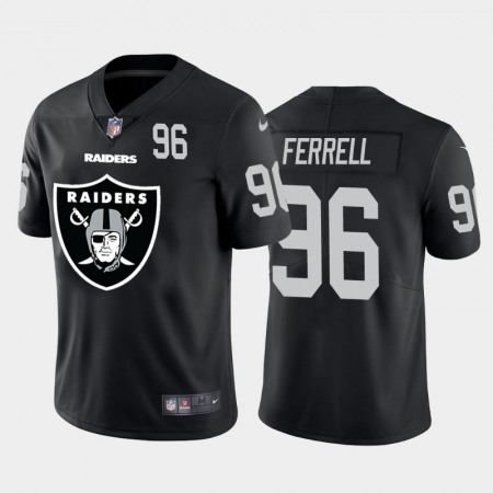 Las Vegas Raiders #96 Clelin Ferrell Black Men's Nike Big Team Logo Player Vapor Limited NFL Jersey