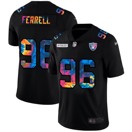 Las Vegas Raiders #96 Clelin Ferrell Men's Nike Multi-Color Black 2020 NFL Crucial Catch Vapor Untouchable Limited Jersey