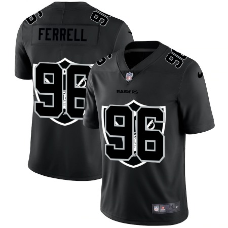 Las Vegas Raiders #96 Clelin Ferrell Men's Nike Team Logo Dual Overlap Limited NFL Jersey Black