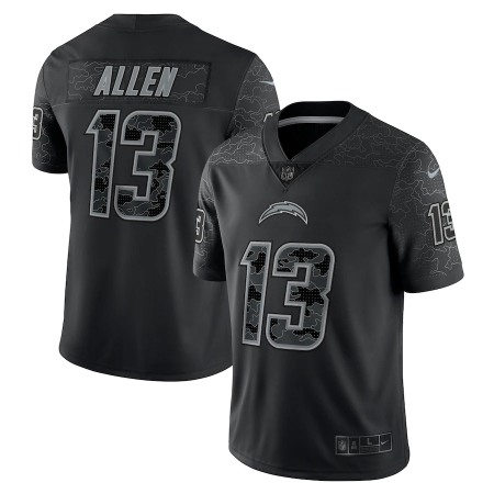 Los Angeles Chargers #13 Keenan Allen Black Men's Nike NFL Black Reflective Limited Jersey