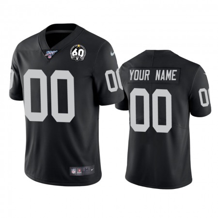 Nike Raiders Custom Black 60th Anniversary Vapor Limited Stitched NFL 100th Season Jersey