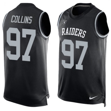 Nike Raiders #97 Maliek Collins Black Team Color Men's Stitched NFL Limited Tank Top Jersey