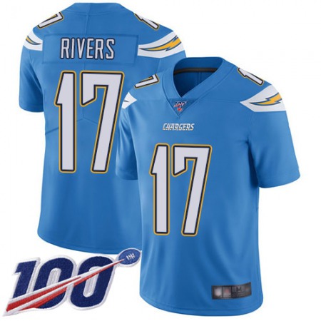 Nike Chargers #17 Philip Rivers Electric Blue Alternate Men's Stitched NFL 100th Season Vapor Limited Jersey