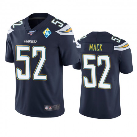 Los Angeles Chargers #52 Khalil Mack Navy 60th Anniversary Vapor Limited NFL Jersey