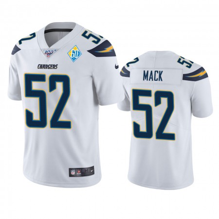 Los Angeles Chargers #52 Khalil Mack White 60th Anniversary Vapor Limited NFL Jersey