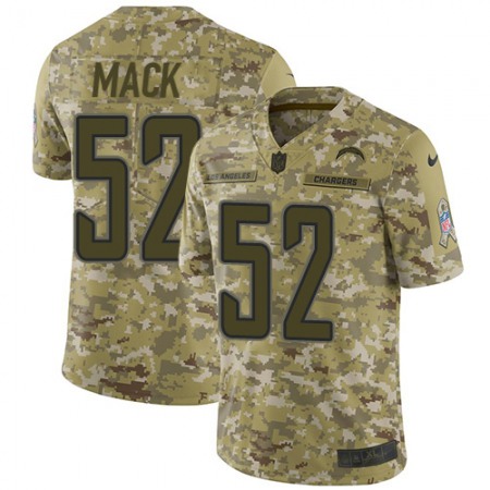 Nike Chargers #52 Khalil Mack Camo Men's Stitched NFL Limited 2018 Salute To Service Jersey