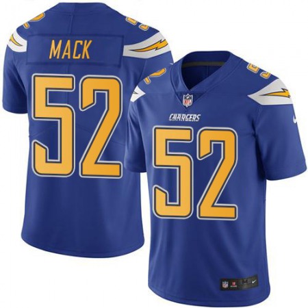 Nike Chargers #52 Khalil Mack Electric Blue Men's Stitched NFL Limited Rush Jersey