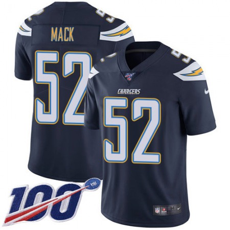 Nike Chargers #52 Khalil Mack Navy Blue Team Color Men's Stitched NFL 100th Season Vapor Limited Jersey