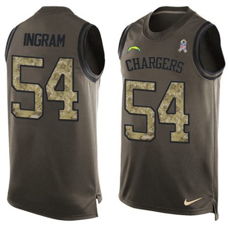 Nike Chargers #54 Melvin Ingram Green Men's Stitched NFL Limited Salute To Service Tank Top Jersey