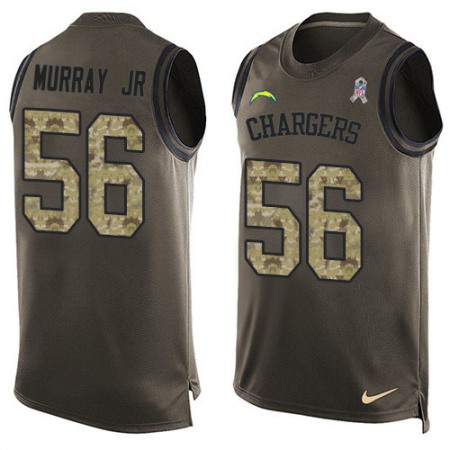 Nike Chargers #56 Kenneth Murray Jr Green Men's Stitched NFL Limited Salute To Service Tank Top Jersey