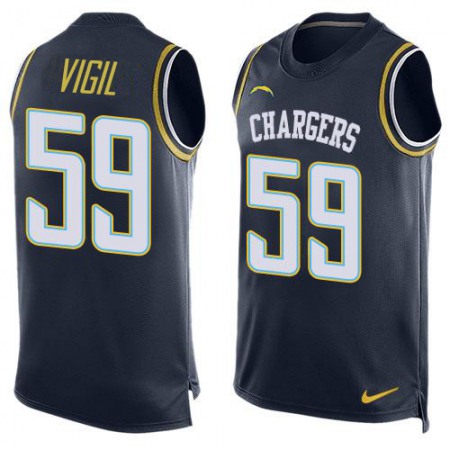 Nike Chargers #59 Nick Vigil Navy Blue Team Color Men's Stitched NFL Limited Tank Top Jersey