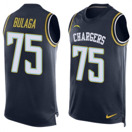 Nike Chargers #75 Bryan Bulaga Navy Blue Team Color Men's Stitched NFL Limited Tank Top Jersey