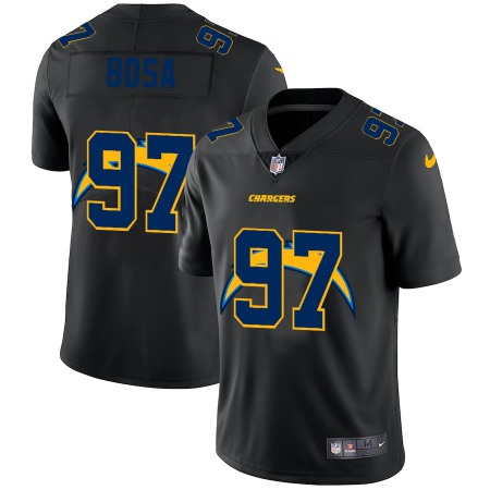 Los Angeles Chargers #97 Joey Bosa Men's Nike Team Logo Dual Overlap Limited NFL Jersey Black