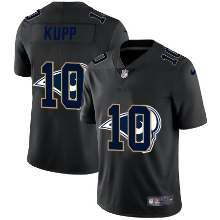 Los Angeles Rams #10 Cooper Kupp Men's Nike Team Logo Dual Overlap Limited NFL Jersey Black