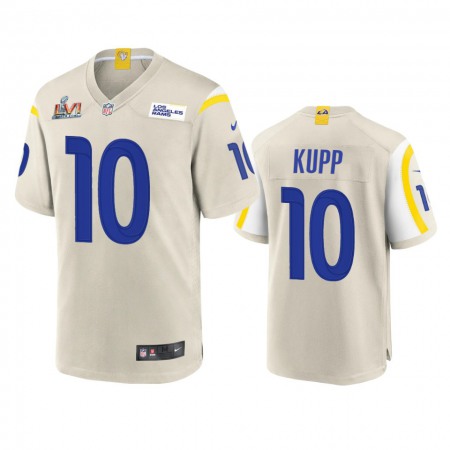 Los Angeles Rams #10 Cooper Kupp Men's Super Bowl LVI Patch Nike Game NFL Jersey - Bone