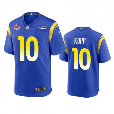 Los Angeles Rams #10 Cooper Kupp Men's Super Bowl LVI Patch Nike Game NFL Jersey - Royal