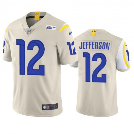 Los Angeles Rams #12 Van Jefferson Men's Nike Vapor Limited NFL Jersey - Bone