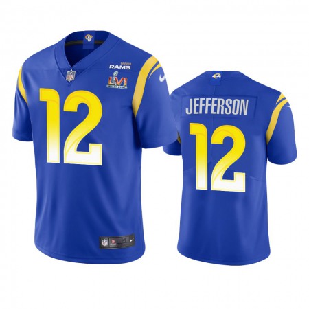 Los Angeles Rams #12 Van Jefferson Men's Super Bowl LVI Patch Nike Vapor Limited NFL Jersey - Royal