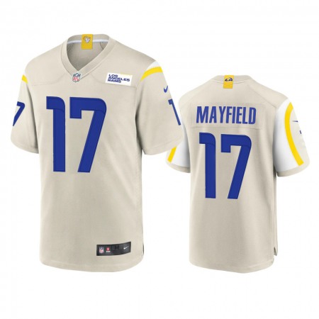 Los Angeles Rams #17 Baker Mayfield Men's Nike Game NFL Jersey - Bone