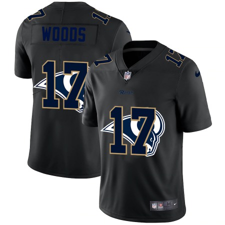 Los Angeles Rams #17 Robert Woods Men's Nike Team Logo Dual Overlap Limited NFL Jersey Black