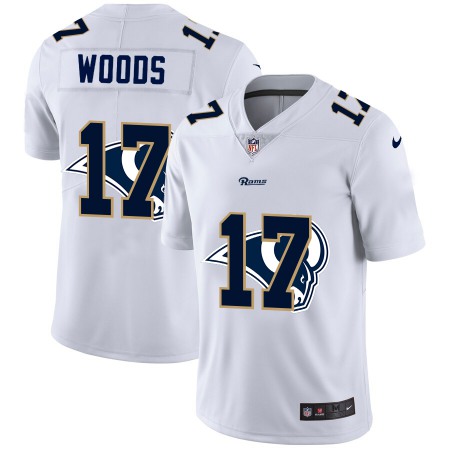 Los Angeles Rams #17 Robert Woods White Men's Nike Team Logo Dual Overlap Limited NFL Jersey