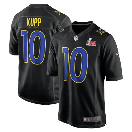 Nike Rams #10 Cooper Kupp Nike Black Men's Super Bowl LVI Bound Game Fashion Jersey