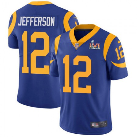 Nike Rams #12 Van Jefferson Royal Blue Alternate Super Bowl LVI Patch Men's Stitched NFL Vapor Untouchable Limited Jersey