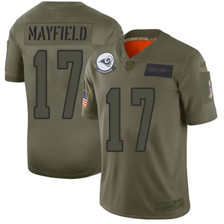 Nike Rams #17 Baker Mayfield Camo Men's Stitched NFL Limited 2019 Salute To Service Jersey