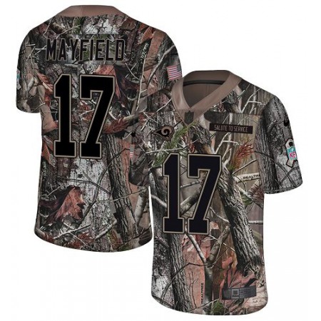 Nike Rams #17 Baker Mayfield Camo Men's Stitched NFL Limited Rush Realtree Jersey