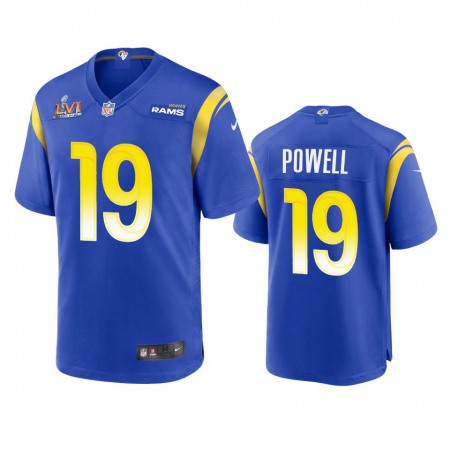 Los Angeles Rams #19 Brandon Powell Men's Super Bowl LVI Patch Nike Game NFL Jersey - Royal