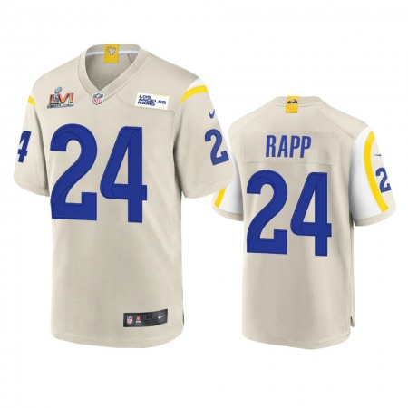 Los Angeles Rams #24 Taylor Rapp Men's Super Bowl LVI Patch Nike Game NFL Jersey - Bone