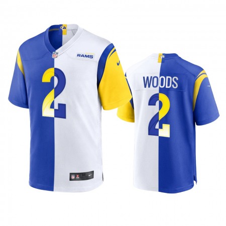 Los Angeles Rams #2 Robert Woods Men's Nike Royal White Split Game NFL Limited Jersey