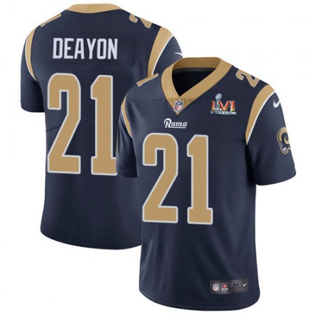 Nike Rams #21 Donte Deayon Navy Blue Team Color Super Bowl LVI Patch Men's Stitched NFL Vapor Untouchable Limited Jersey