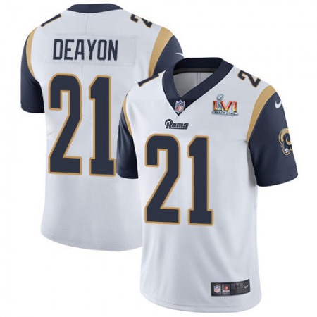 Nike Rams #21 Donte Deayon White Super Bowl LVI Patch Men's Stitched NFL Vapor Untouchable Limited Jersey